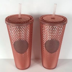 SOLD—2 NEW Venti Rose Gold Starbucks Tumblers